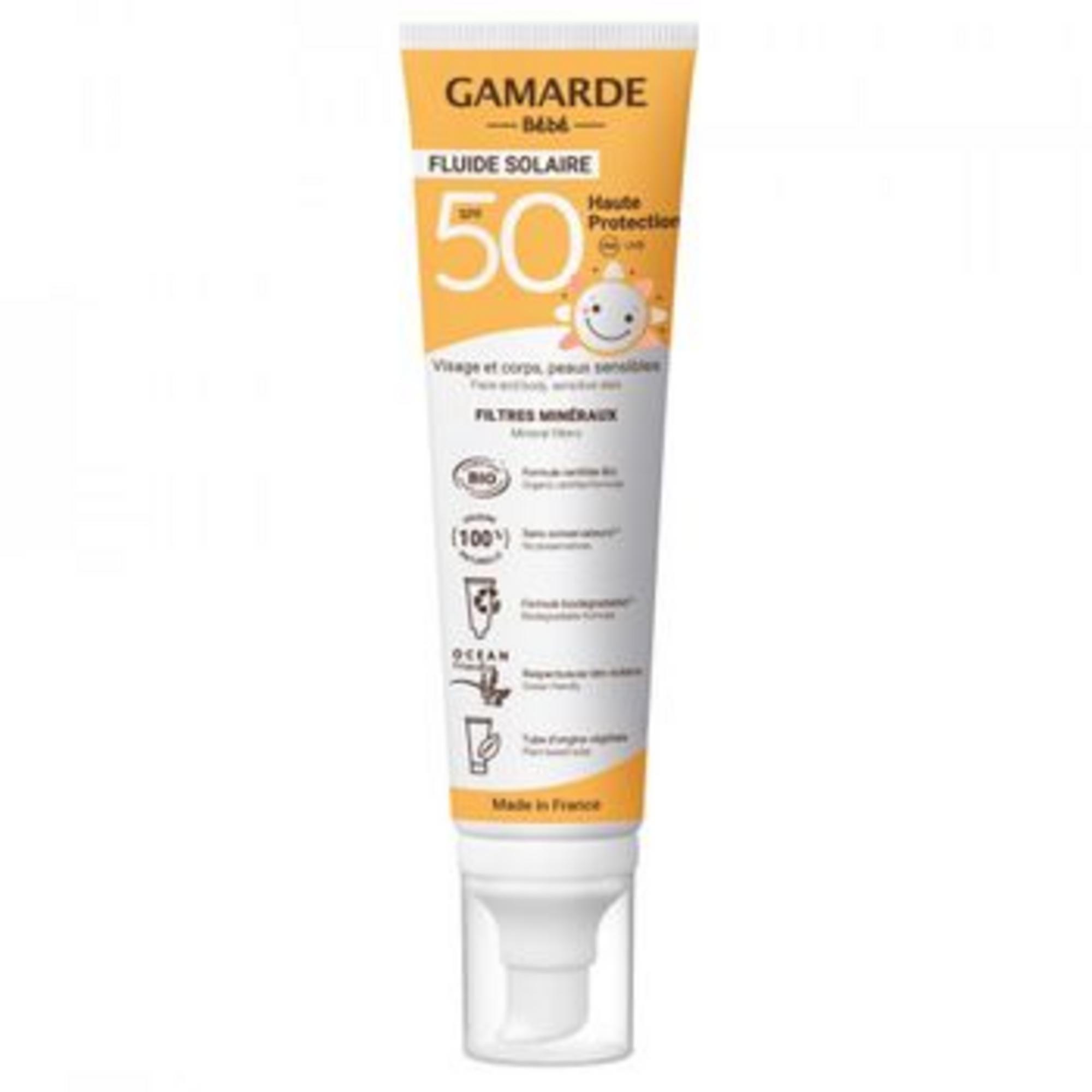 3760141877363-0-68efac67e2876-1 Gamarde, Gamarde, Bio, Sun Protection, Sunscreen Cream, Face & Body, SPF 50, 100 ml – Image 1