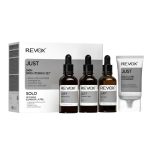 Skin Brightening Set Revox B77: Just, Caffeine 5%, Anti-Dark Circles, Day, Eye Serum, 30 ml + Just, Vitamin C 2%, Anti-Oxidant, Serum, For Face, 30 ml + Just, Glycolic Acid 20%, Toning, Serum, For Face, 30 ml + Just, Squalane, Eliminates Impurities, Cleansing Cream, 30 ml