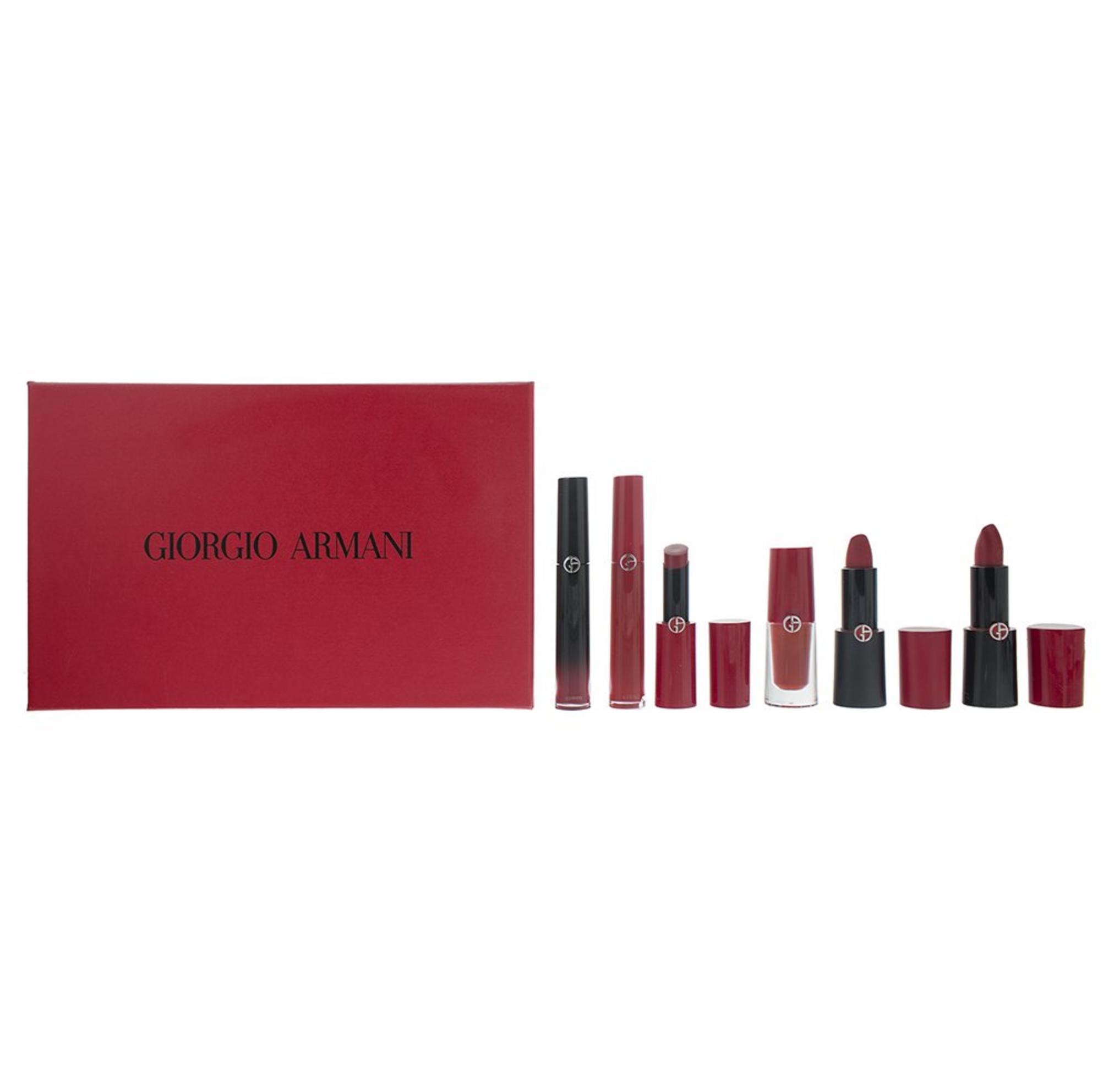 68fc61e8e73021761370600 Set Giorgio Armani: Rouge d'Armani, Matte, Cream Lipstick, 400, Four Hundred, 4 g + Lip Maestro, Lip Stain, Liquid Lipstick, 400, 6.5 ml + Lip Magnet, Liquid Lipstick, 400, 3.9 ml + Ecstasy Lacquer , Shining, Lip Gloss, 400, 3 ml + Rouge d'Armani, Cream Lipstick, 400, 4 g + Ecstasy Shine, Cream Lipstick, 400, 3 g – Image 1