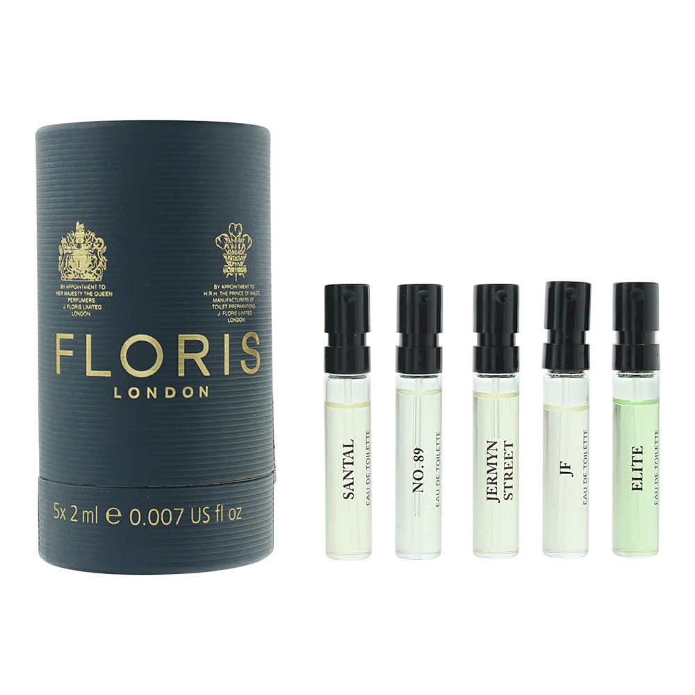 68fe439033e281761493904-1 Discovery Collection Set Floris Of London: No. 89, Eau De Toilette, For Men, 2 ml *Vial + Santal, Eau De Toilette, For Men, 2 ml *Vial + Jermyn Street, Eau De Toilette, For Men, 2 ml *Vial + JF, Eau De Toilette, For Men, 2 ml *Vial + Elite, Eau De Toilette, For Men, 2 ml *Vial – Image 1