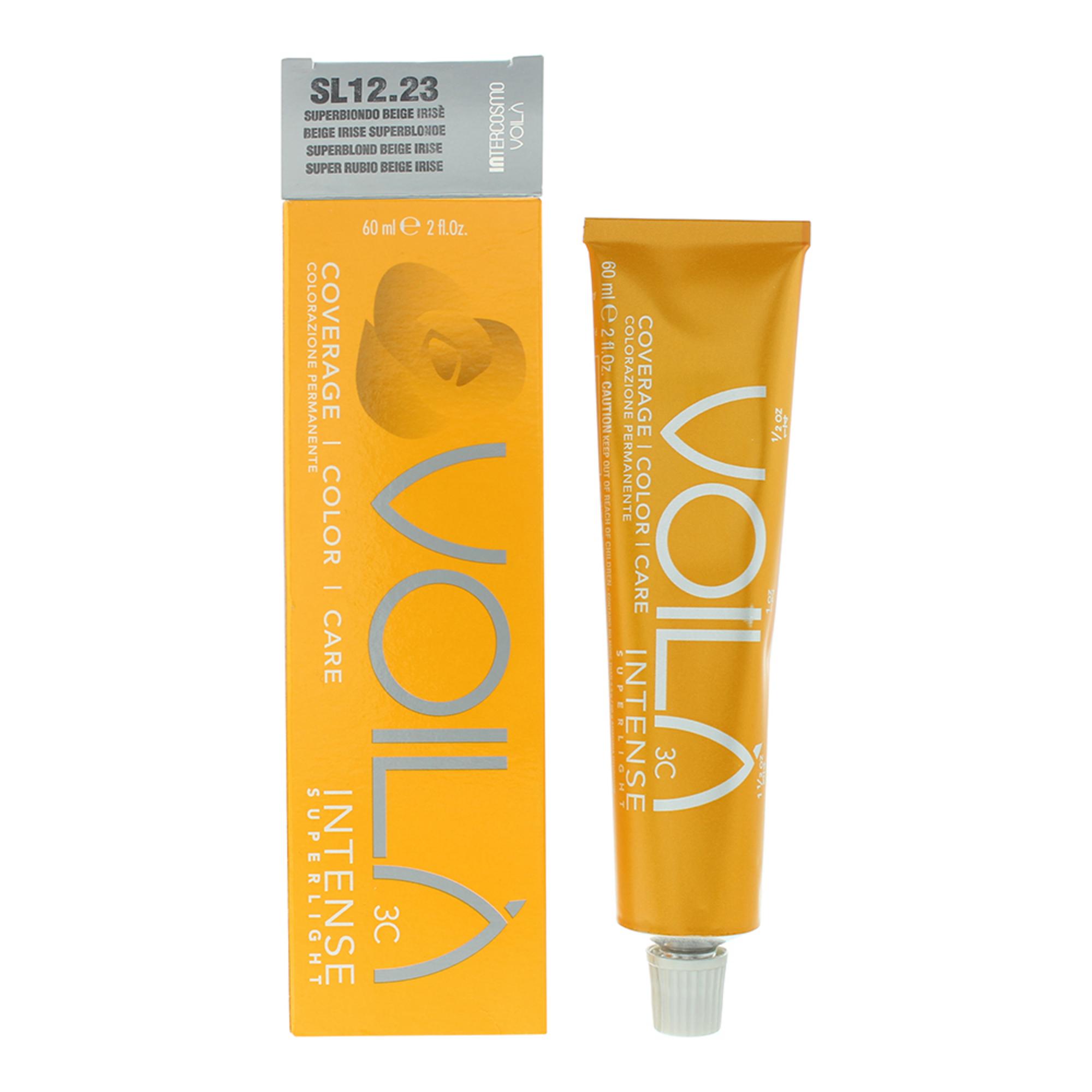 10048417-00101 Intercosmo, Voila 3C Intense, Hair Colouring Cream Mask, SL12.23 Beige Irise Superblonde, 60 ml – Image 1