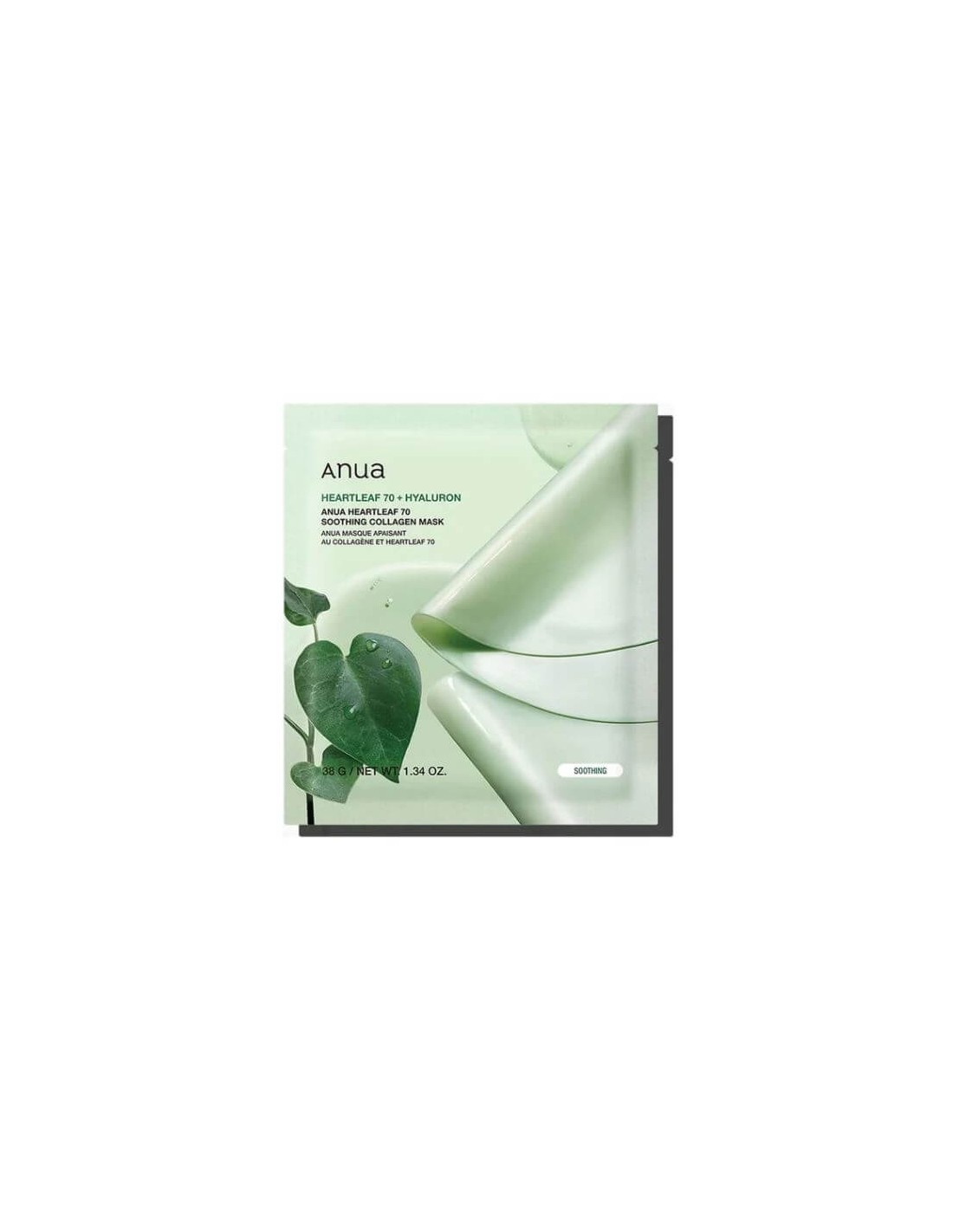 anua-heartleaf-70-hyaluron-soothing-sheet-mask-for-face-28-ml-1759834585 Anua, Heartleaf 70, Hyaluron, Soothing, Sheet Mask, For Face, 28 ml – Image 1