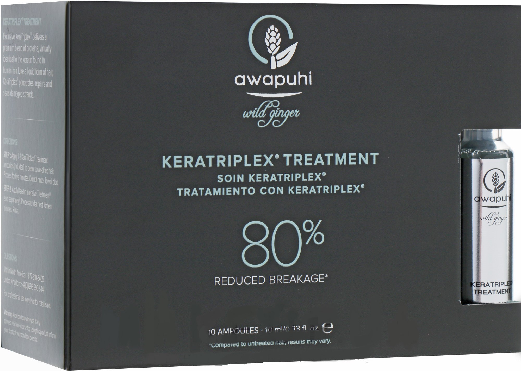 awapuhi-wild-ginger-keratriplex-hair-treatment-lotion-mask-anti-breakage-10-ml-1683556769-1 Set, Awapuhi Wild Ginger By Paul Mitchell, Keratriplex, Hair Treatment Lotion Mask, Anti-Breakage, 10 pcs, 10 ml – Image 1