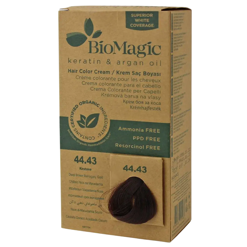 biomagic-biomagic-keratin-argan-oil-permanent-hair-dye-44-43-250-ml-1763103717 Biomagic, Biomagic, Keratin & Argan Oil, Permanent Hair Dye, 44.43 , 250 ml *Tester – Image 1