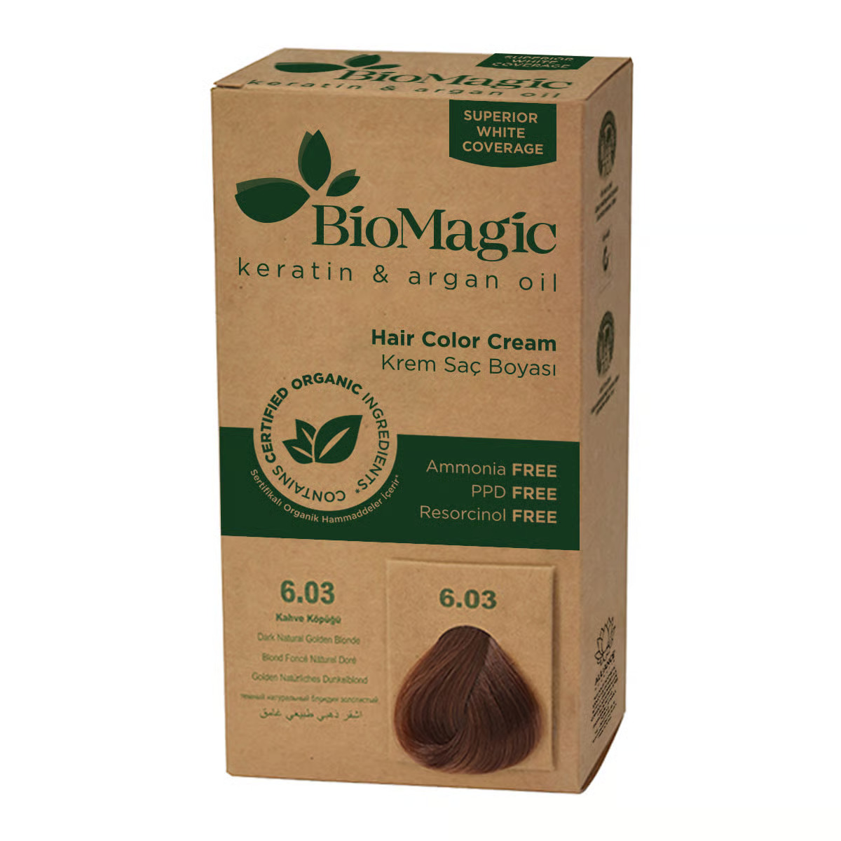 biomagic-biomagic-keratin-argan-oil-permanent-hair-dye-6-03-250-ml-tester-1763553351 Biomagic, Biomagic, Keratin & Argan Oil, Permanent Hair Dye, 6.03 , 250 ml *Tester – Image 1