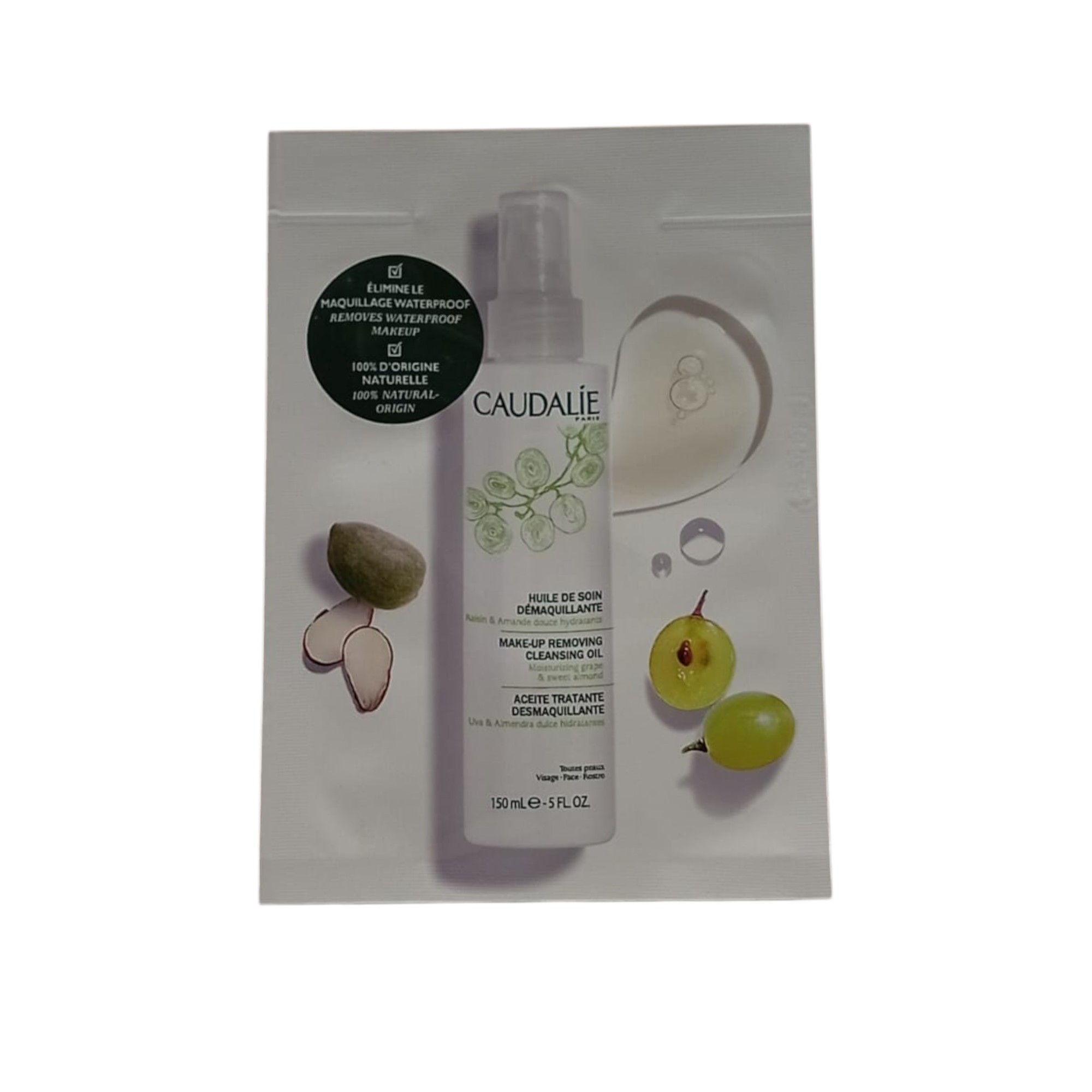 caudalie-vinoclean-natural-cleansing-cleansing-oil-for-face-3-ml-sample-1745309667 Caudalie, Vinoclean, Natural, Cleansing, Cleansing Oil, For Face, 3 ml *Sample – Image 1