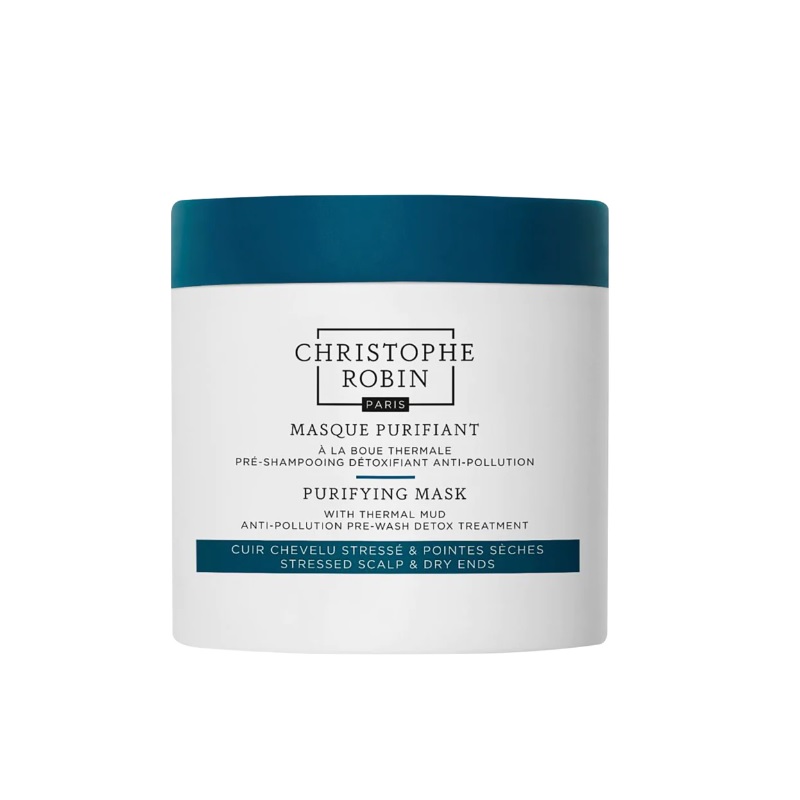 christophe-robin-purifying-thermal-mud-hair-treatment-cream-mask-for-detoxing-250-ml-1678359528 Christophe Robin, Purifying, Thermal Mud, Hair Treatment Cream Mask, For Detoxing, 250 ml – Image 1