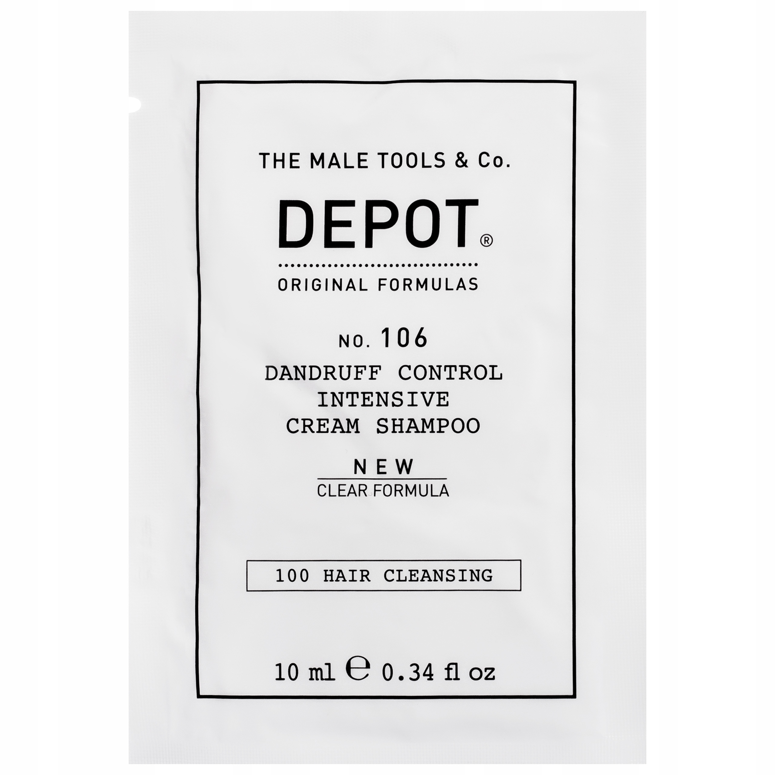 depot-100-hair-cleansing-no-106-clear-formula-pro-vitamin-b5-hair-shampoo-anti-dandruff-10-ml-1678993956 Depot, 100 Hair Cleansing No. 106 Clear Formula, Pro-Vitamin B5, Hair Shampoo, Anti-Dandruff, 10 ml – Image 1