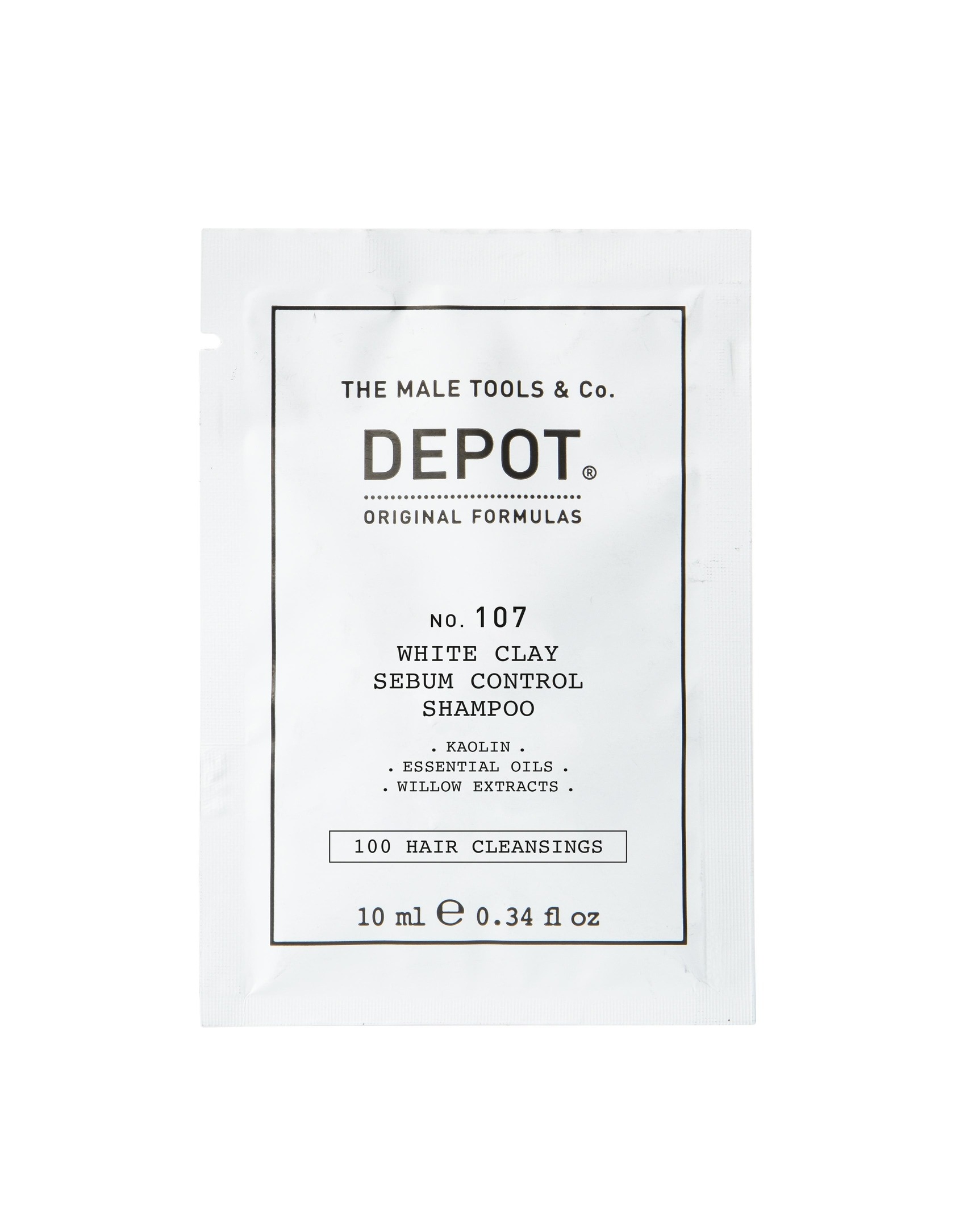 depot-100-hair-cleansings-no-107-kaolin-hair-shampoo-for-regulation-of-excessive-sebum-10-ml-1670876871-1 Depot, 100 Hair Cleansing No. 107, Kaolin, Hair Shampoo, For Regulation Of Excessive Sebum, 10 ml – Image 1