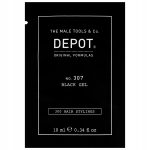 Depot, 300 Hair Stylings No. 307 Black, Botanical Complex, Hair Styling Gel, Temporary Coverage & Volume, Medium Hold, 10 ml