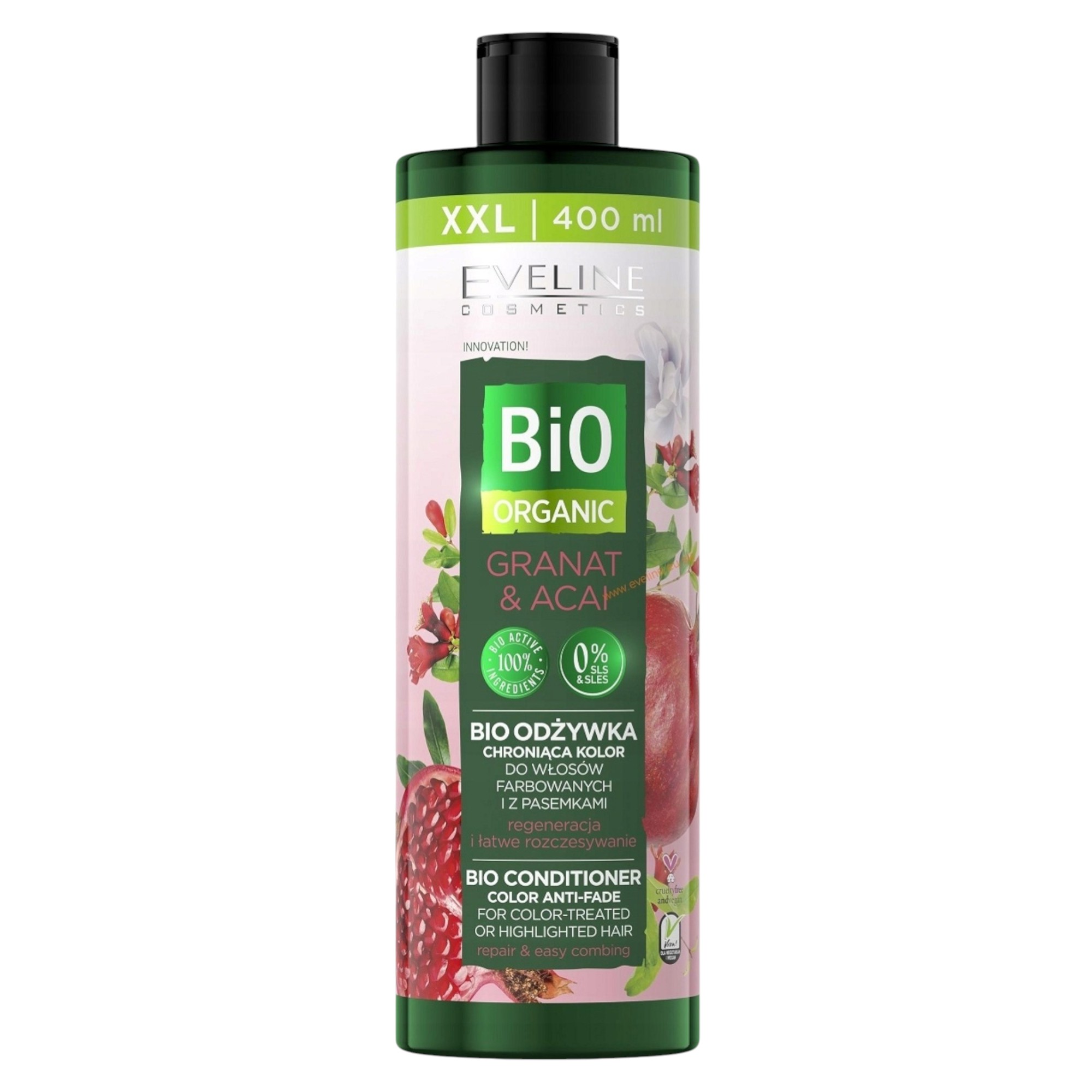 eveline-cosmetics-bio-organic-hair-conditioner-anti-fade-400-ml-1763549136 Eveline Cosmetics, Bio Organic, Hair Conditioner, Anti-Fade, 400 ml *Tester – Image 1