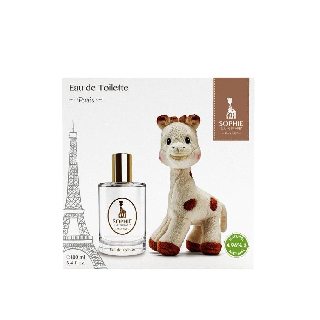 gift-box-set-sophie-la-girafe-sophie-la-girafe-giraffe-collectible-plush-toy-0-months-paris-eau-de-toilette-100-ml-1683200250-2 Gift Box Set Sophie la Girafe: Sophie La Girafe, Giraffe, Collectible Plush Toy, 0+ months + Paris, Eau De Toilette, For Boys, 100 ml – Image 1
