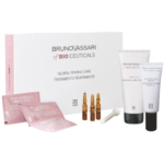 Global Firming Care Treatment Set Bruno Vassari: Bio Ceuticals, Green Tea, Exfoliating Powder, x3 pcs + Bio Ceuticals, Vitamin C, Ampoules Treatment Serum, For Women, x3 pcs + Bio Ceuticals Stay Tight, Cream Mask + Bio Ceuticals Lift Intensive, Lifting, Cream, 50 ml