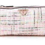 Guess, Manhattan, Polyester, Shoulder Bag, Textile Crossbody Bag, Pink Tweed, For Women