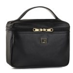 Guess, Nohea Accessories, Synthetic Leather, Textile Bag, Cosmetics, Black, PWNOHE P0360, For Women, 29.5 x 18.5 x 15 cm