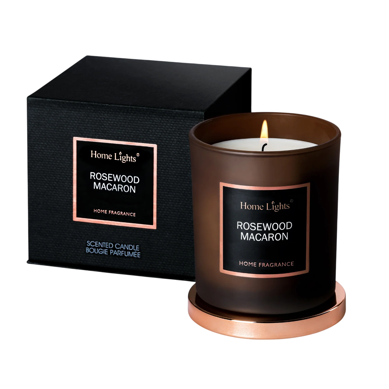 home-lights-rosewood-macaron-scented-candle-215-g-1765267065 Home Lights, Rosewood & Macaron, Scented Candle, 215 g – Image 1