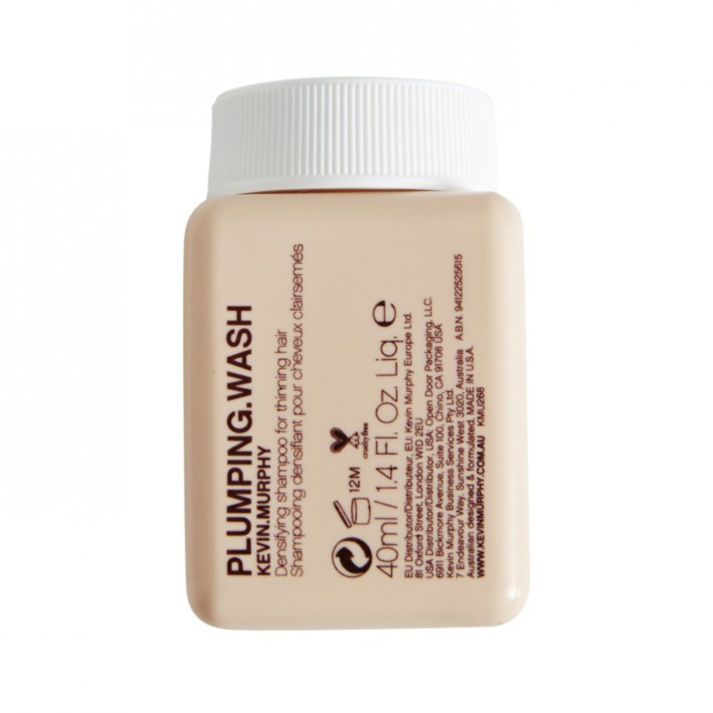 kevin-murphy-plumping-wash-hair-shampoo-for-volume-40-ml-0-9339341005124-1673518506 Kevin Murphy, Plumping Wash, Hair Shampoo, Redensifying, 40 ml – Image 1