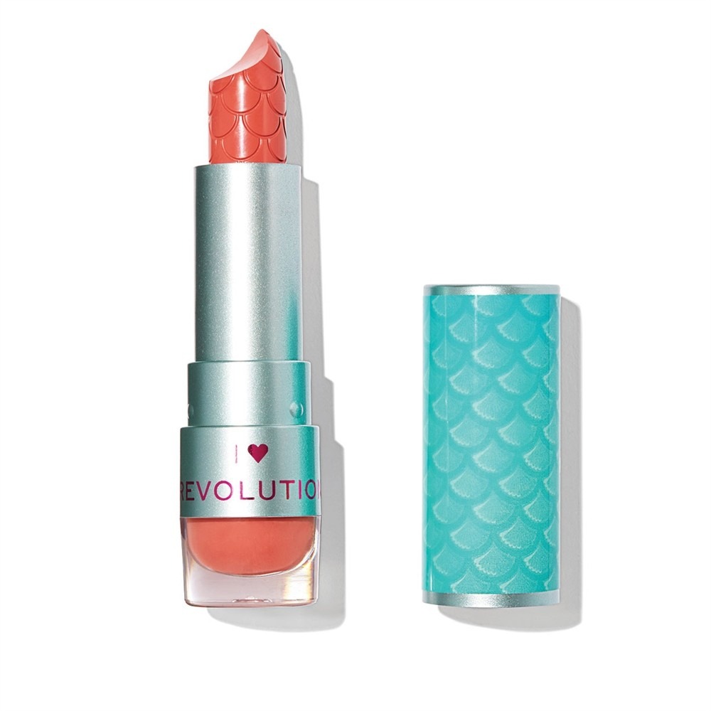 makeup-revolution-i-heart-revolution-vegan-cream-lipstick-beach-babe-3-2-g-1678443515 I Heart Revolution, Mystical Mermaids, Vegan, Cream Lipstick, Beach Babe, 3.2 g – Image 1
