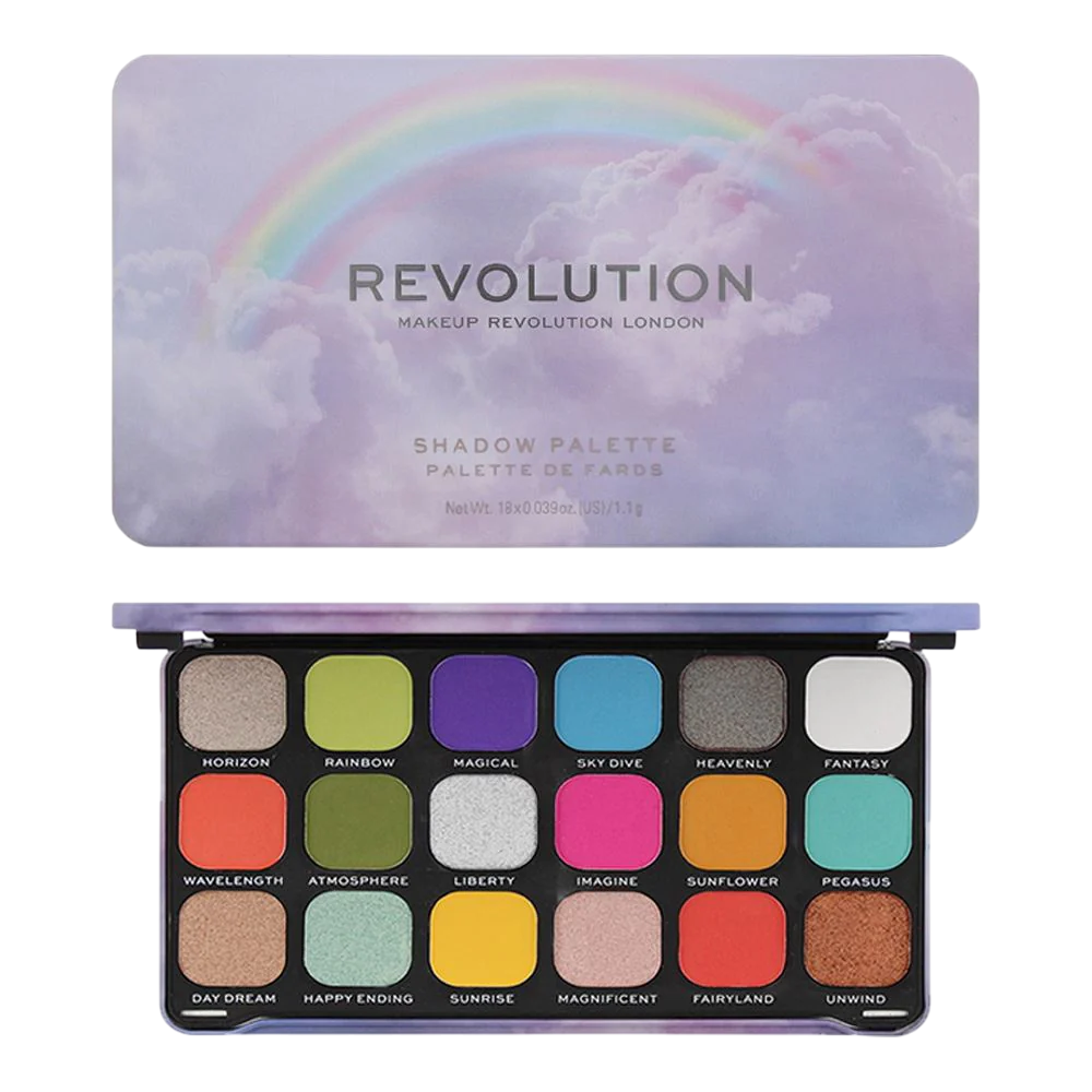 makeup-revolution-rainbow-eyeshadow-palette-18-19-8-g-1756891177 Makeup Revolution, Rainbow, Eyeshadow Palette, 18, 19.8 g – Image 1
