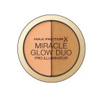 Max Factor, Miracle Glow Duo, Illuminating, Highlighter Powder, 30, Deep, 11 g