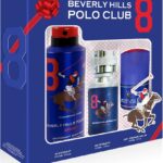 Set Beverly Hills Polo Club: 1982 - Sport 8, Eau De Toilette, For Men, 50 ml + 1982 - Sport 8, Anti-Perspirant, Deodorant Spray, For Men, 175 ml + 1982 - Sport 8, Anti-Perspirant, Deodorant Roll-On, For Men, 50 ml