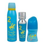 Set Beverly Hills Polo Club: No. 2, Eau De Parfum, For Women, 50 ml + No. 2, Anti-Perspirant, Deodorant Roll-On, For Women, 50 ml + 1982 - Sport 2, Freshness, Body Spray, 150 ml