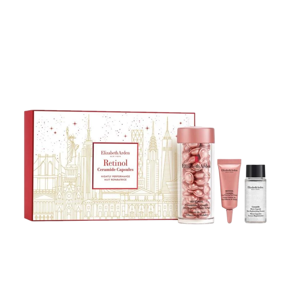 set-elizabeth-arden-retinol-ceramide-reduces-fine-lines-wrinkles-serum-capsules-face-60-pcs-ceramide-retinol-smoothing-eye-cream-5-ml-1761466396-1 Set Elizabeth Arden: Retinol, Ceramide, Reduces Fine Lines & Wrinkles, Serum Capsules, Face, 60 pcs + Ceramide, Retinol, Smoothing, Eye Cream, 5 ml + Retinol + HPR Ceramide, Renewing, Water Cream, For Face, 15 ml – Image 1