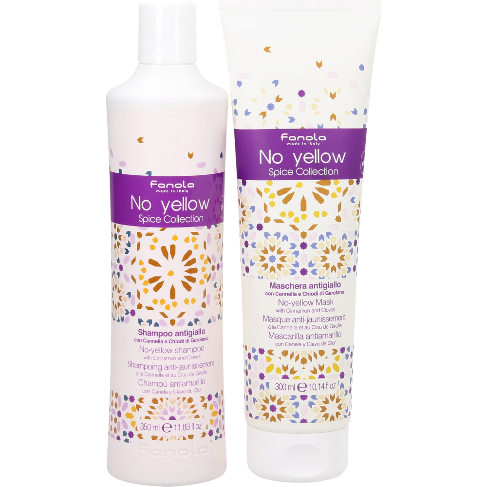 set-fanola-no-yellow-spice-collection-hair-treatment-cream-mask-for-neutralisation-of-yellow-tones-300-ml-no-yellow-spice-collection-hair-shampoo-for-neutralisation-of-yellow-tones-350-ml-1676543431 Set Fanola: No Yellow Spice Collection, Hair Treatment Cream Mask, For Neutralisation Of Yellow Tones, 300 ml + No Yellow Spice Collection, Hair Shampoo, For Neutralisation Of Yellow Tones, 350 ml – Image 1