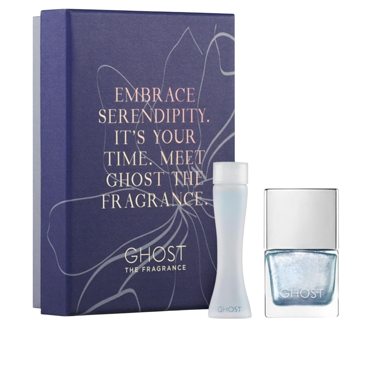 set-ghost-the-fragrance-eau-de-toilette-for-women-5-ml-ghost-nail-polish-metallic-blue-10-ml-1761291381 Set Ghost: The Fragrance, Eau De Toilette, For Women, 5 ml + Ghost, Nail Polish, Metallic Blue, 10 ml – Image 1