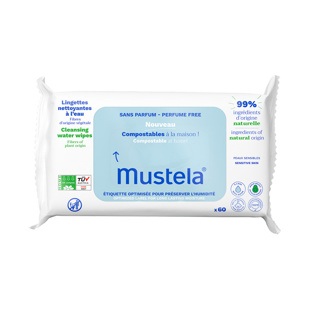 set-mustela-compostable-water-cleansing-wipes-60-pcs-1764857304 Set, Mustela, Compostable, Water, Cleansing Wipes, 60 pcs – Image 1