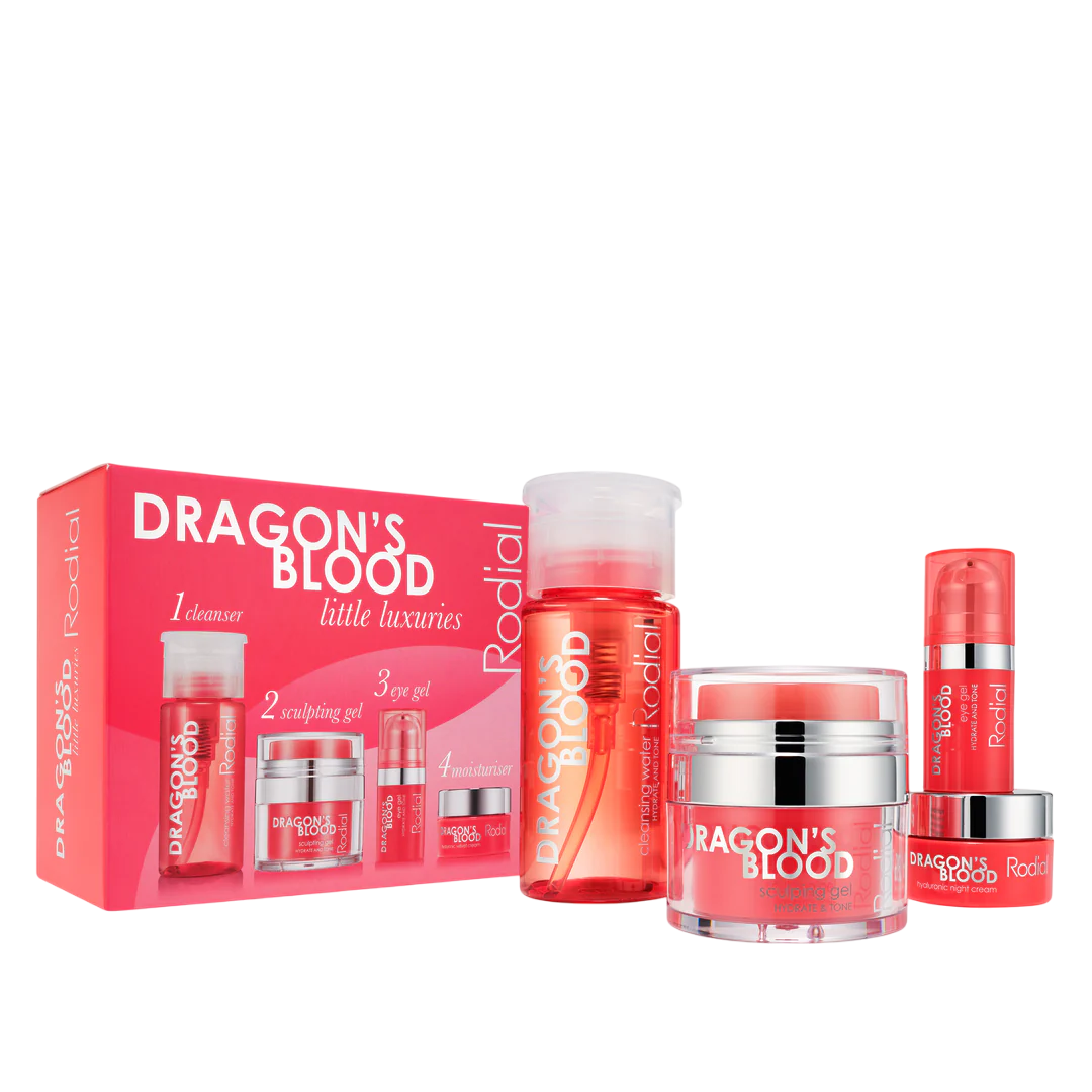 set-rodial-dragon-s-blood-purifying-micellar-water-for-all-skin-types-100-ml-dragon-s-blood-sculpting-gel-for-face-9-ml-dragon-s-blood-refreshes-hydra Little Luxuries Kit Set Rodial: Dragon's Blood, Purifying, Micellar Water, For All Skin Types, 100 ml + Dragon's Blood, Sculpting, Gel, For Face, 9 ml + Dragon's Blood, Refreshes & Hydrates, Eye Gel, 5 ml + Dragon's Blood, Hyaluron, Hydrating, Cream, For Face, 10 ml – Image 1