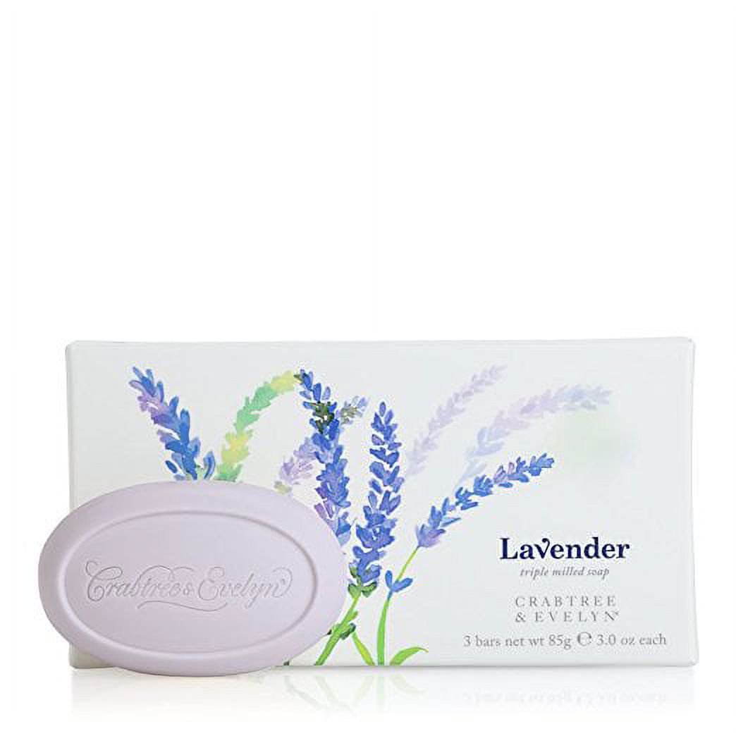 set-trio-crabtree-evelyn-lavander-hydrating-soap-bar-3-pcs-85-g-1718370612 Set Trio, Crabtree & Evelyn, Lavander, Hydrating, Soap Bar, 3 pcs, 85 g – Image 1