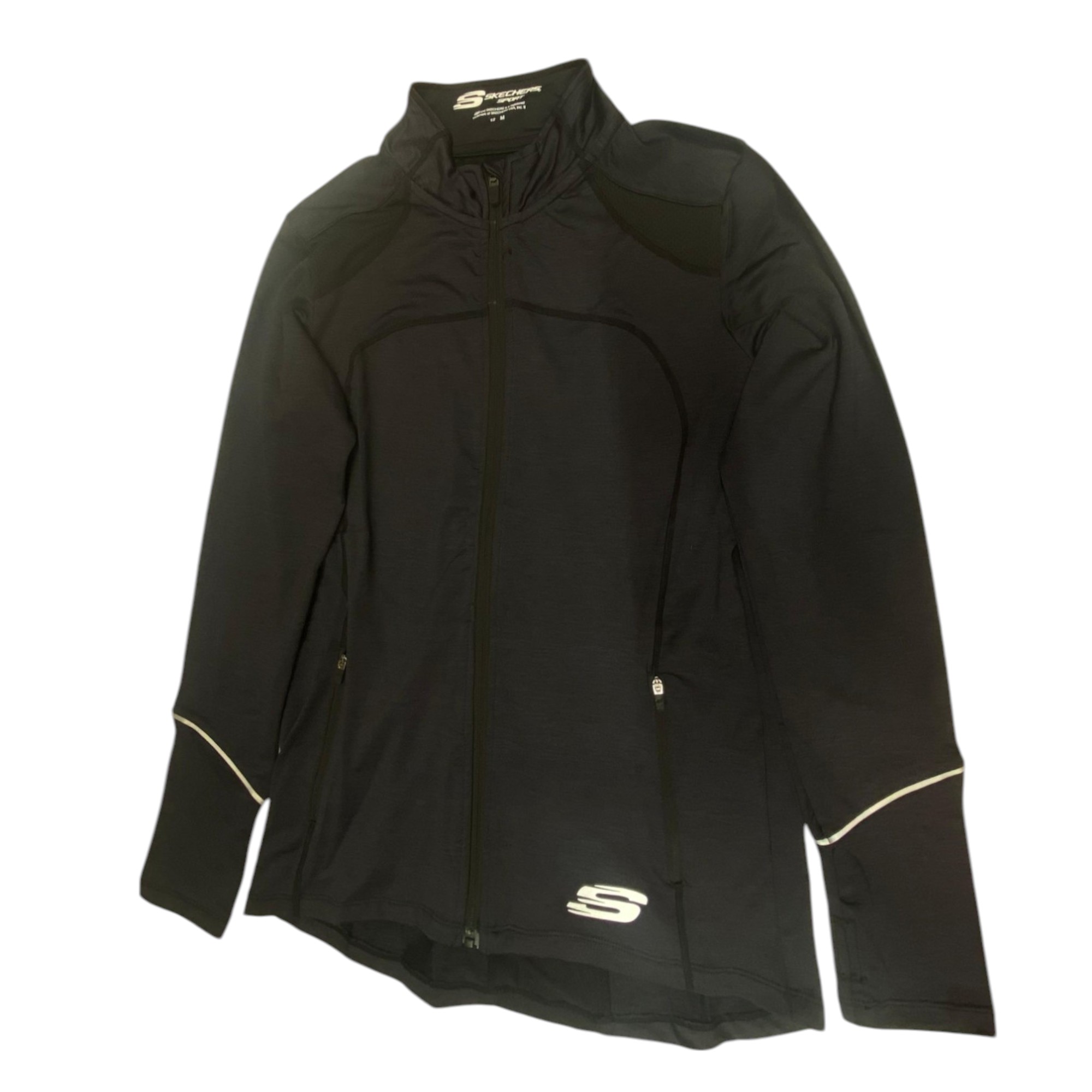 skechers-leia-mari-sports-women-synthetic-jacket-black-size-12-1763723756-1 Skechers, Leia Mari, Sports Women Synthetic Jacket, Black, Size 12 – Image 1